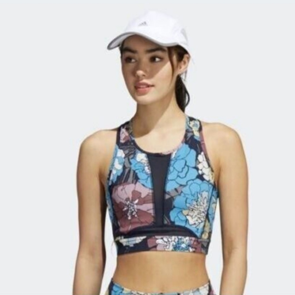 Adidas Women’s Medium-Support All-Over Print Sports Bra Size XSAC Multic…